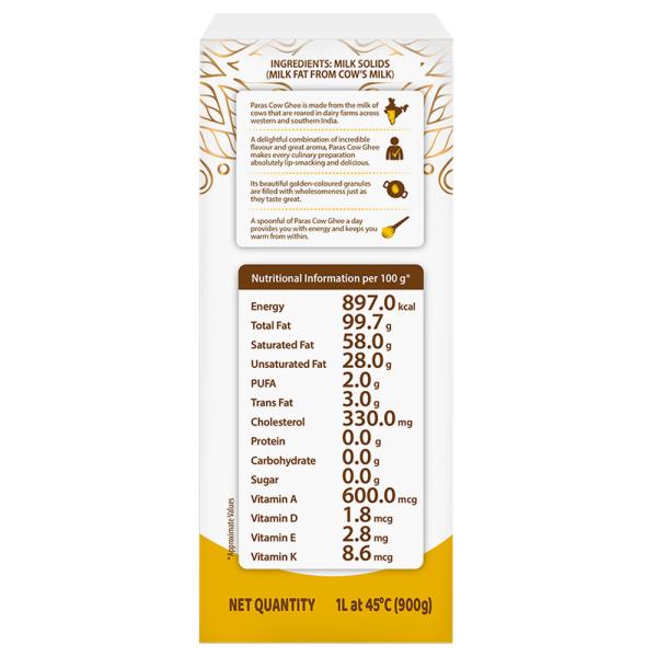 Paras Nandan Cow Ghee 1 L (Carton) - Image 2