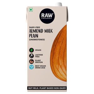 Raw Pressery Plain Unsweetened Almond Milk 1 L (Tetra Pak)