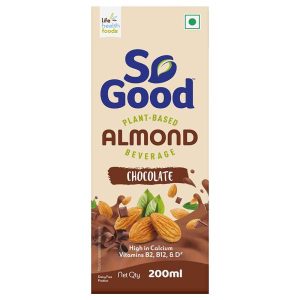So Good Chocolate Flavoured Almond Fresh Milk 200 ml (Tetra Pak)